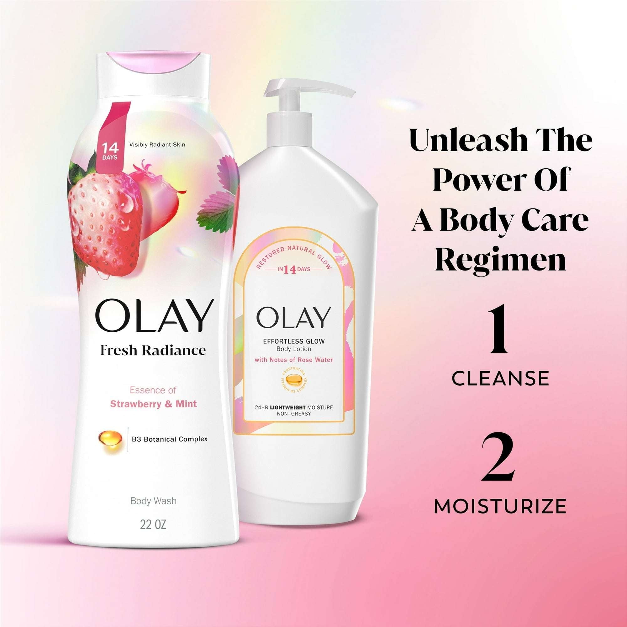 Olay Fresh Outlast Women's Body Wash, White Strawberry & Mint, 22 fl oz