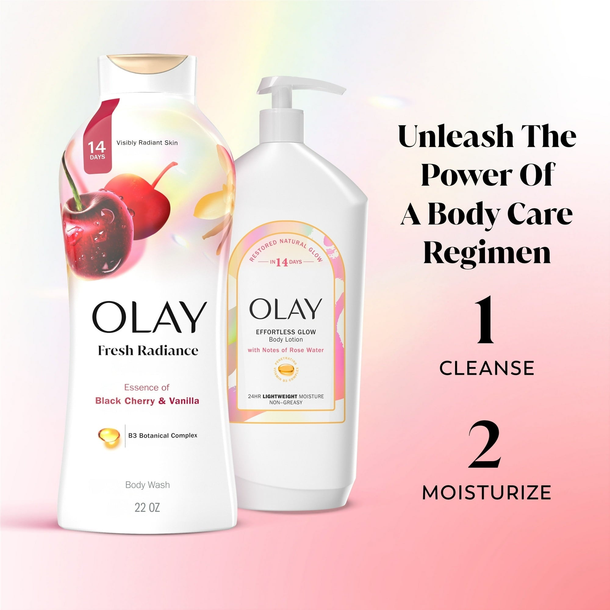 Olay Fresh Radiance Body Wash, Black Cherry and Vanilla, 22 fl oz