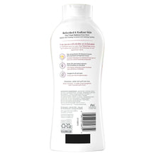 Body wash bottle back panel with directions and ingredient information