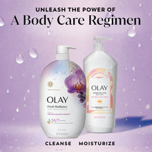 Olay Fresh Radiance body wash pump bottles, orchid & black currant scent, 35 oz