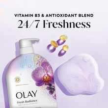 Body wash bottle with pump and foam, vitamin B3 & antioxidant blend