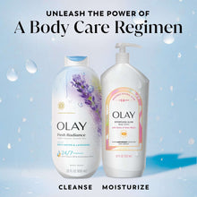 Olay Fresh Radiance body wash bottles set, birch water & lavender scent