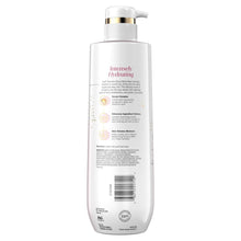 Olay body wash bottle with white pump, hyaluronic serum complex, strawberry fizz scent