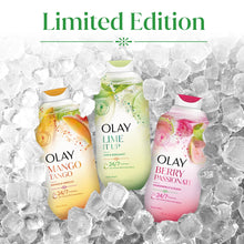 Limited edition set featuring Olay body wash bottles, including Lime It Up