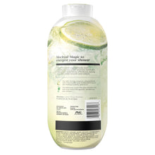 Lime-scented body wash bottle with lime slice graphic and green label