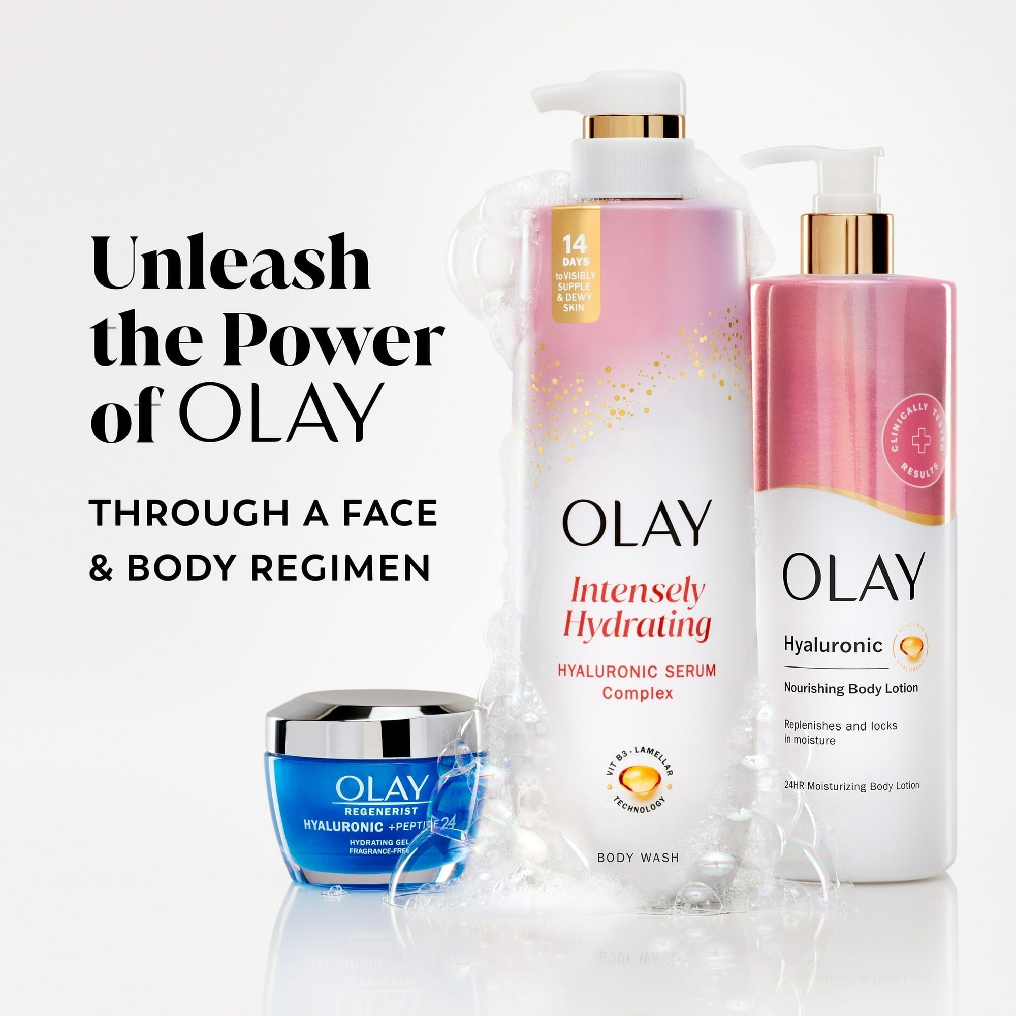Olay Nourishing Body Wash for women, Hyaluronic Acid, 20 fl oz