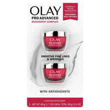 Box showing two OLAY Pro Advanced Regenerist complex hydrating moisturizers