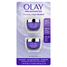 Olay Pro Advanced retinol night moisturizer box front with jar images