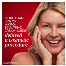 Woman smiling with hands to face; anti-aging facial moisturizer