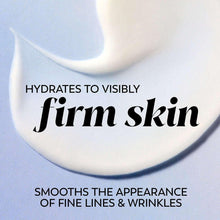 Hydrates and firms skin benefits text: smooths fine lines and wrinkles
