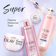Body wash and skincare containers with pink accents and pump bottles
