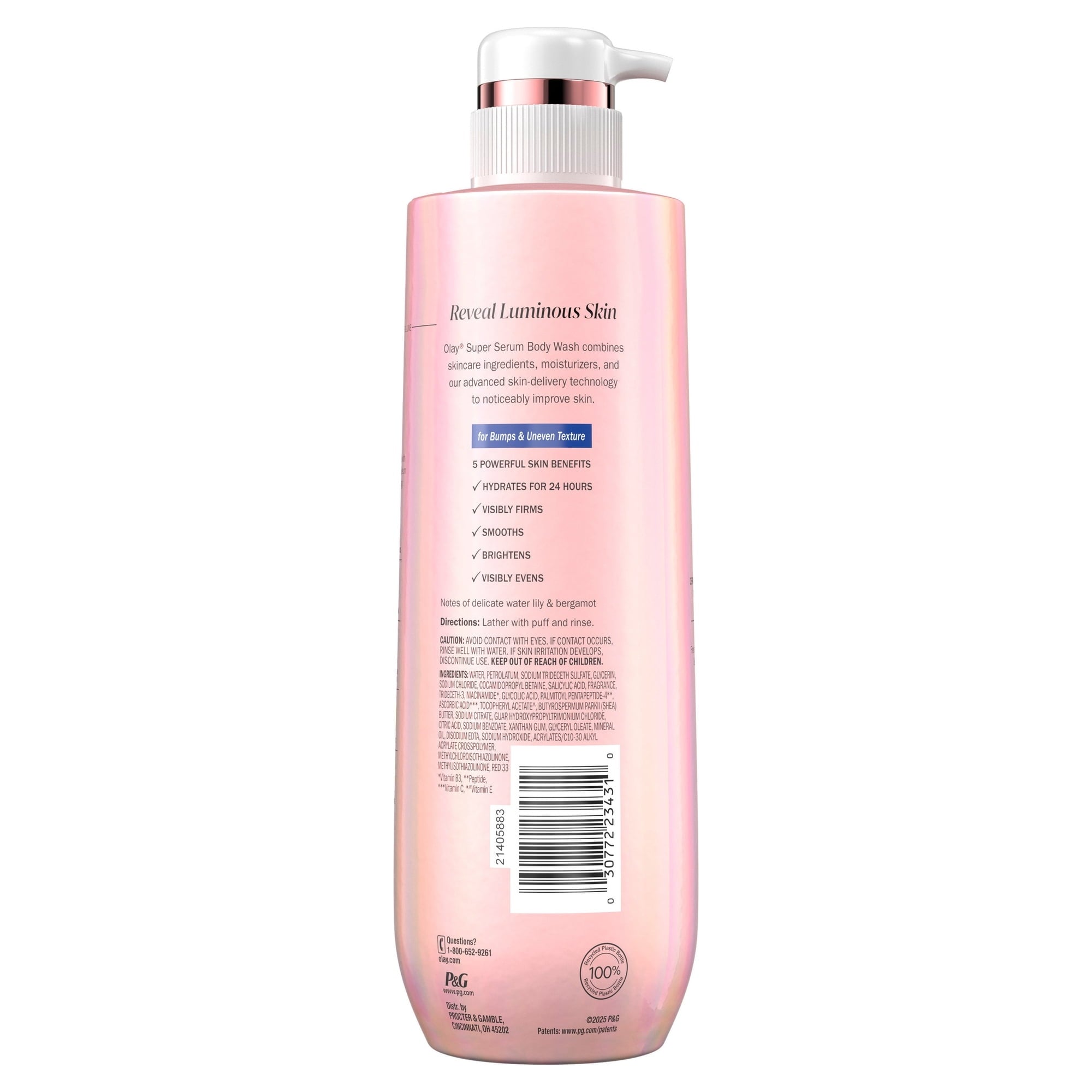 Olay Super Serum Body Wash for Bumps & Uneven Textured Skin, 20oz, Serum Complex for Luminous Skin