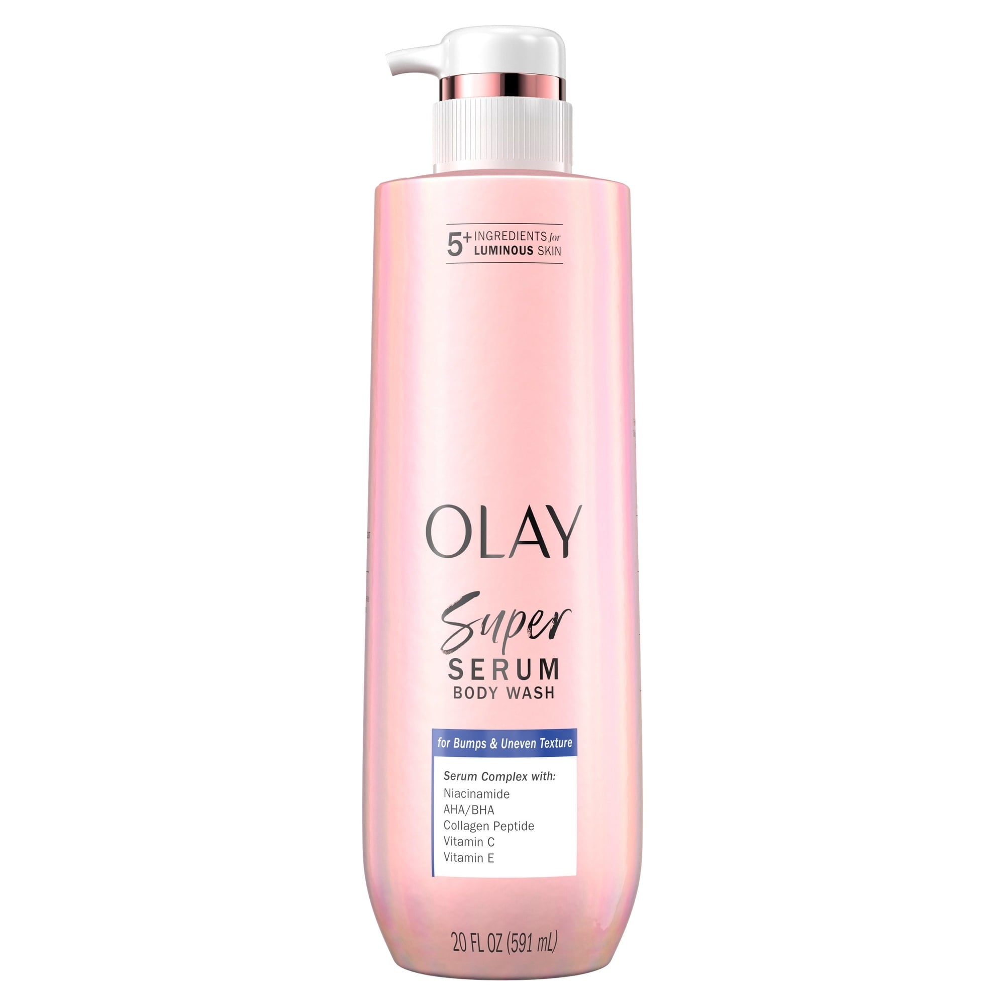Olay Super Serum Body Wash for Bumps & Uneven Textured Skin, 20oz, Serum Complex for Luminous Skin