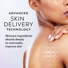 Body wash suds on shoulder and neck, leaving skin visibly hydrated