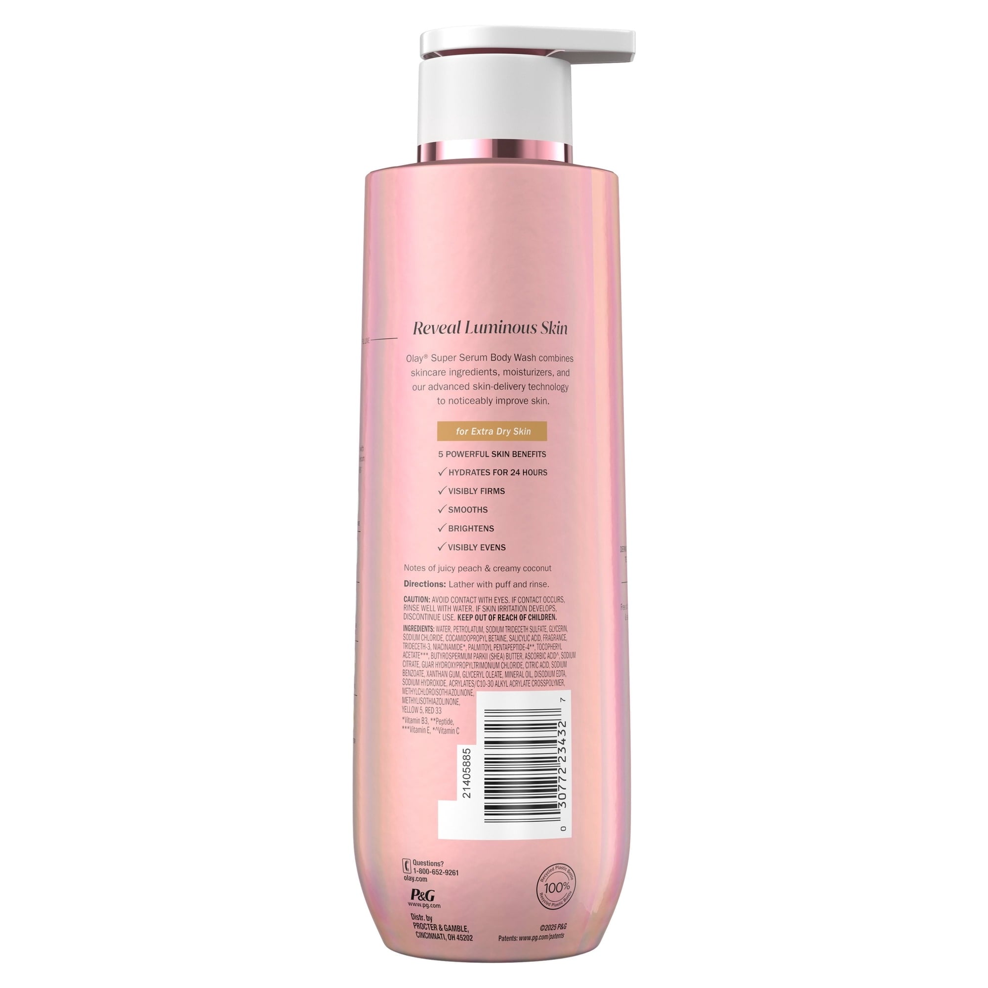 Olay Super Serum Body Wash for Extra Dry Skin, 20 fl oz, Serum Complex for Luminous Skin