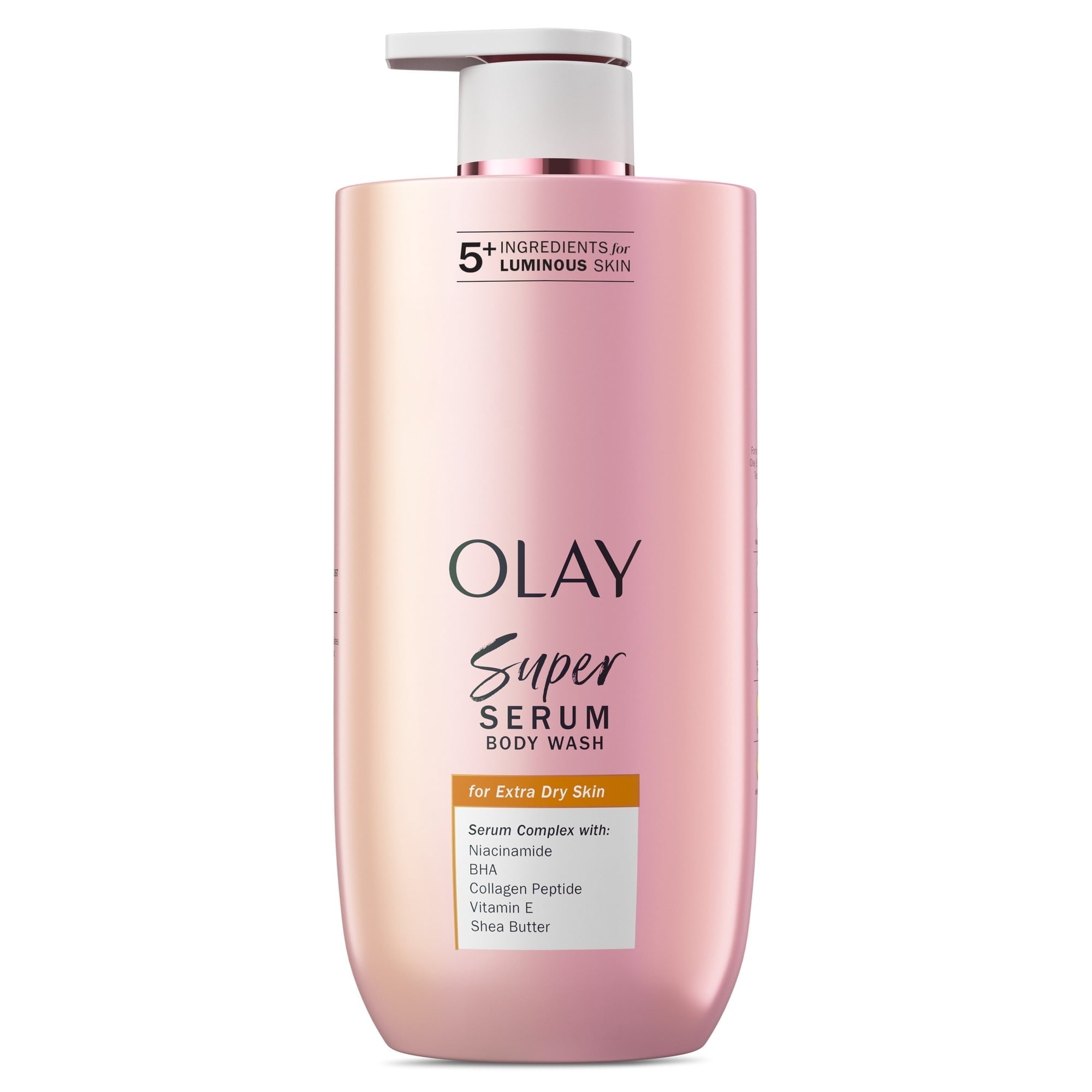 Olay Super Serum Body Wash for Extra Dry Skin, 28 fl oz, Serum Complex for Luminous Skin