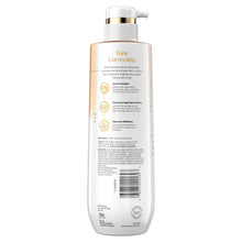 Olay Tone Correcting body wash back label with ingredient panel and pump