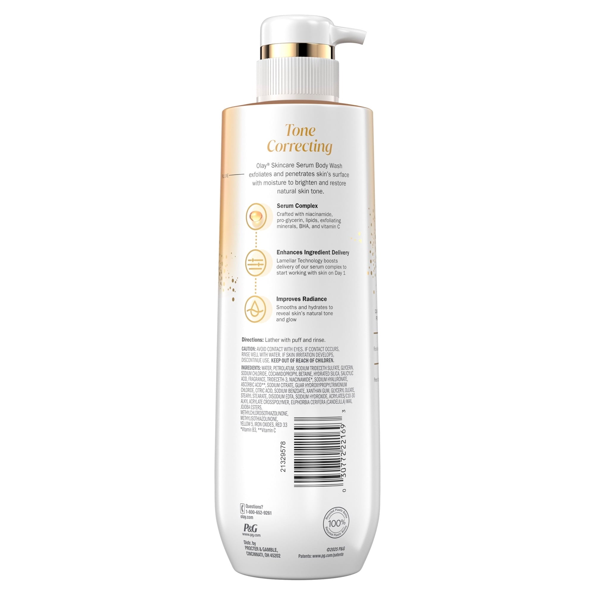 Olay Tone Correcting Body Wash with BHA and Vitamin C Serum Complex, 20oz