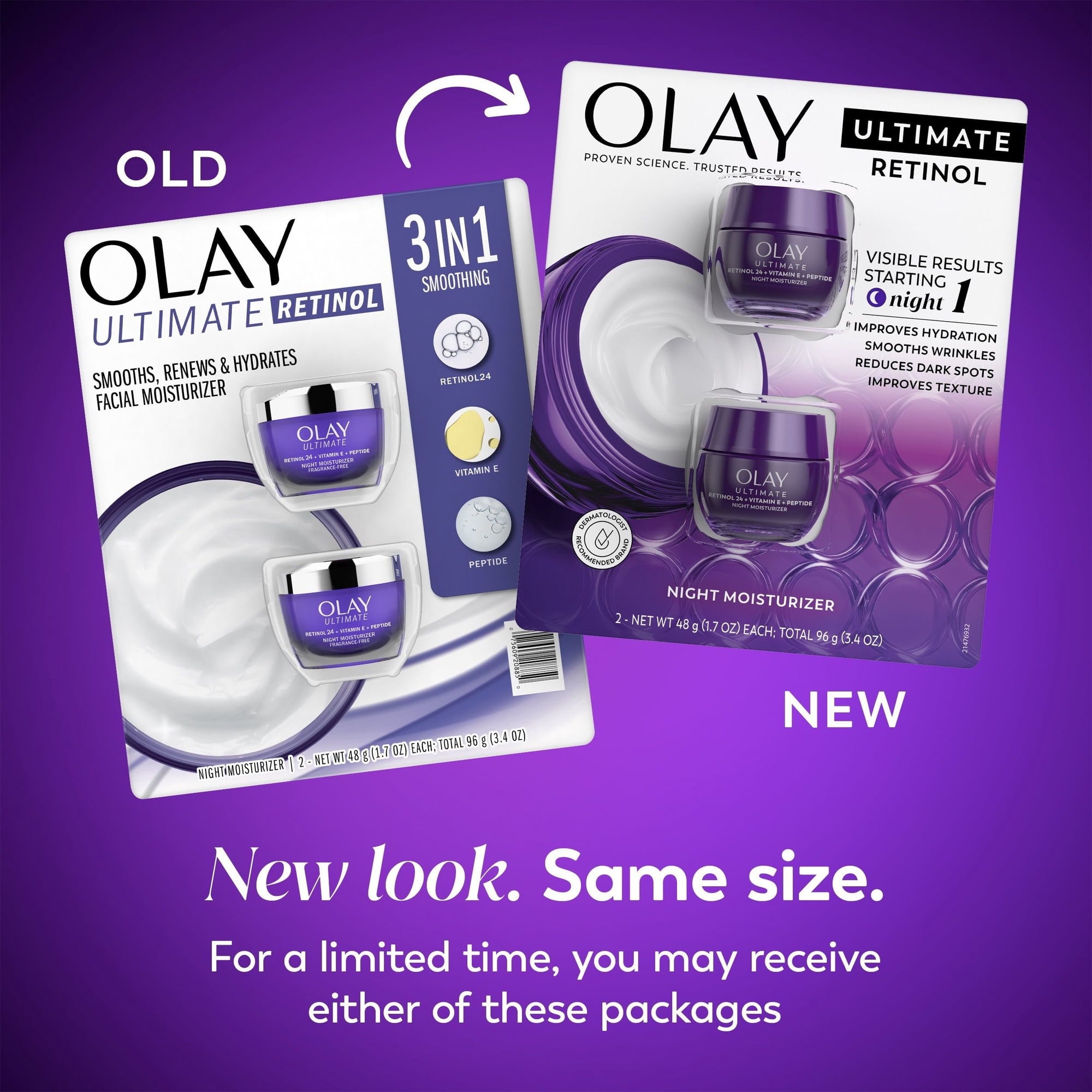 Olay Ultimate Night Moisturizer, 1.7 oz., 2 pk.