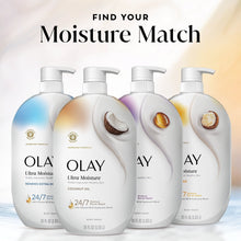 OLAY moisture match set of body wash bottles with white pumps