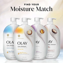 Moisture Match body wash bottle lineup with pumps, multiple variants shown
