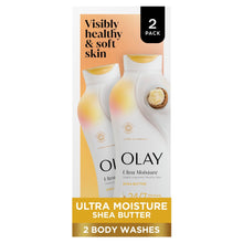 Body wash 2-pack carton with OLAY Ultra Moisture label