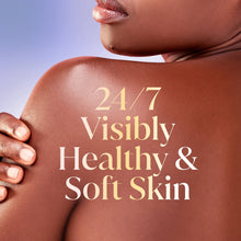 Torso skin with lotion-like sheen and large '24/7' health text overlay