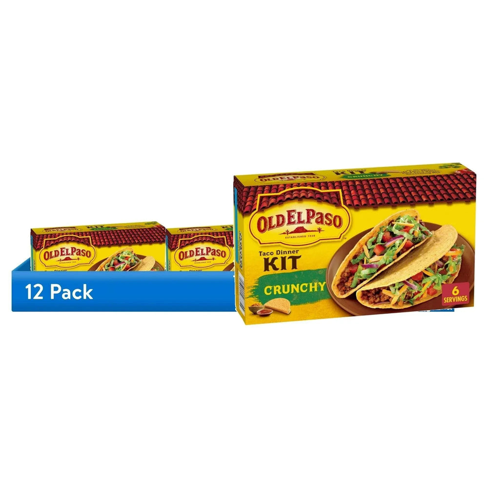 Old El Paso Crunchy Taco Dinner Kit, Easy Meal Prep, 12 Count, 8.8 oz - USA MEGA SHOP