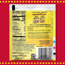 Old El Paso taco seasoning mix back label with directions and barcode