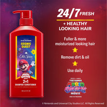 Old Spice Cosmic Quest 2-in-1 shampoo and conditioner with 24/7 fresh benefits text