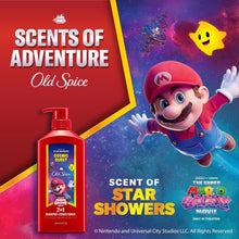 Old Spice Cosmic Quest 2-in-1 shampoo and conditioner with Mario Galaxy themed graphics