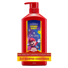 Old Spice 2-in-1 men's shampoo and conditioner bottle, Cosmic Quest, red pump