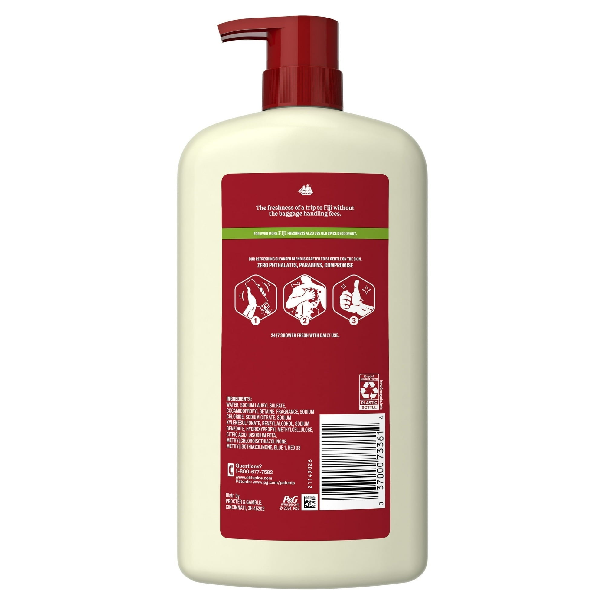 Old Spice Body Wash for Men, Fiji with Palm Tree, 30 fl oz