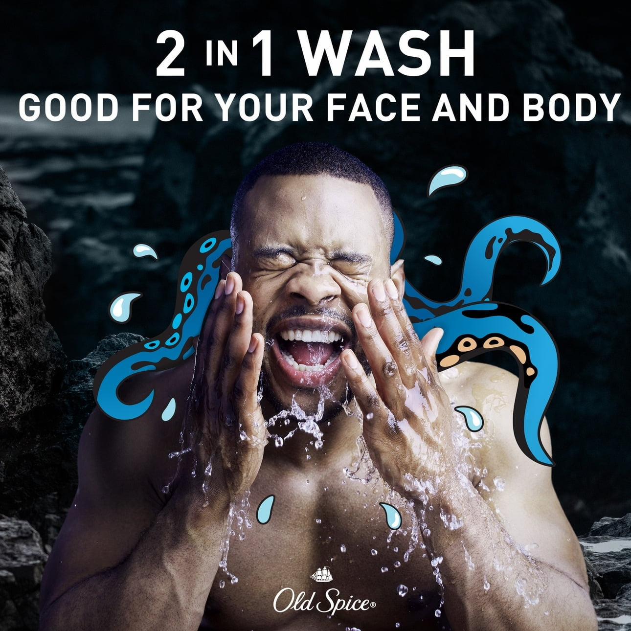 Old Spice Body Wash for Men, Krakengard 2 in 1 with Lasting Scent, 33.4oz