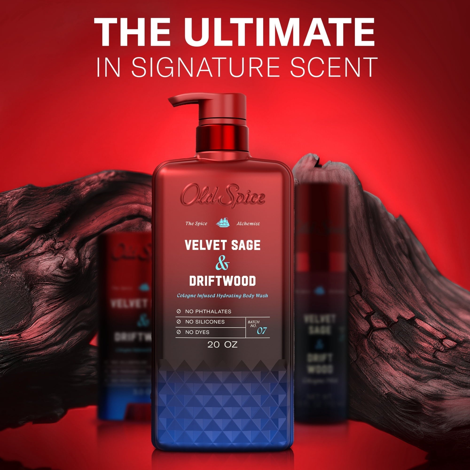 Old Spice Body Wash for Men, The Spice Alchemist Collection, Velvet Sage and Driftwood, 20oz