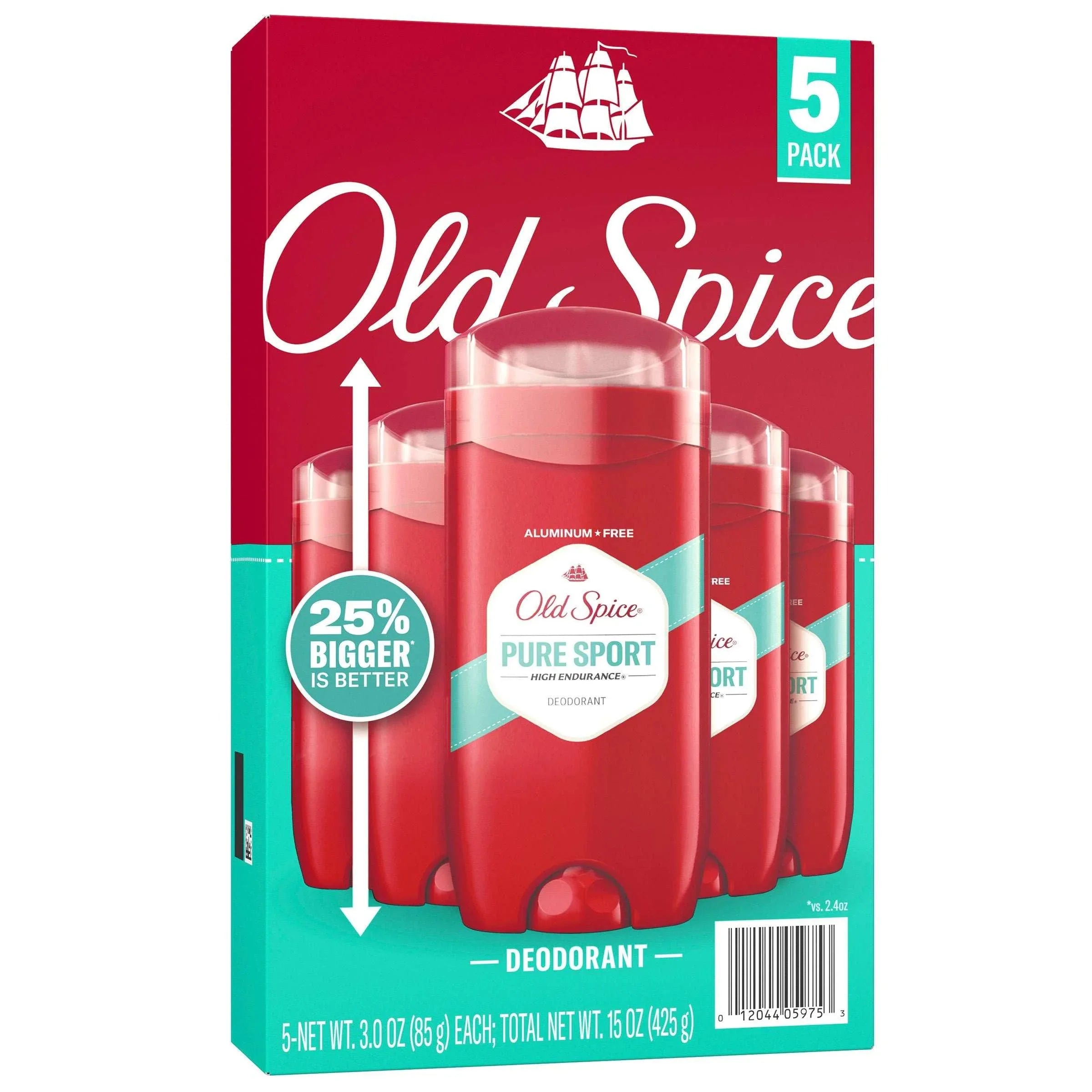 Old Spice Deodorant for Men, Pure Sport High Endurance, 3 oz, 5-pack - USA MEGA SHOP