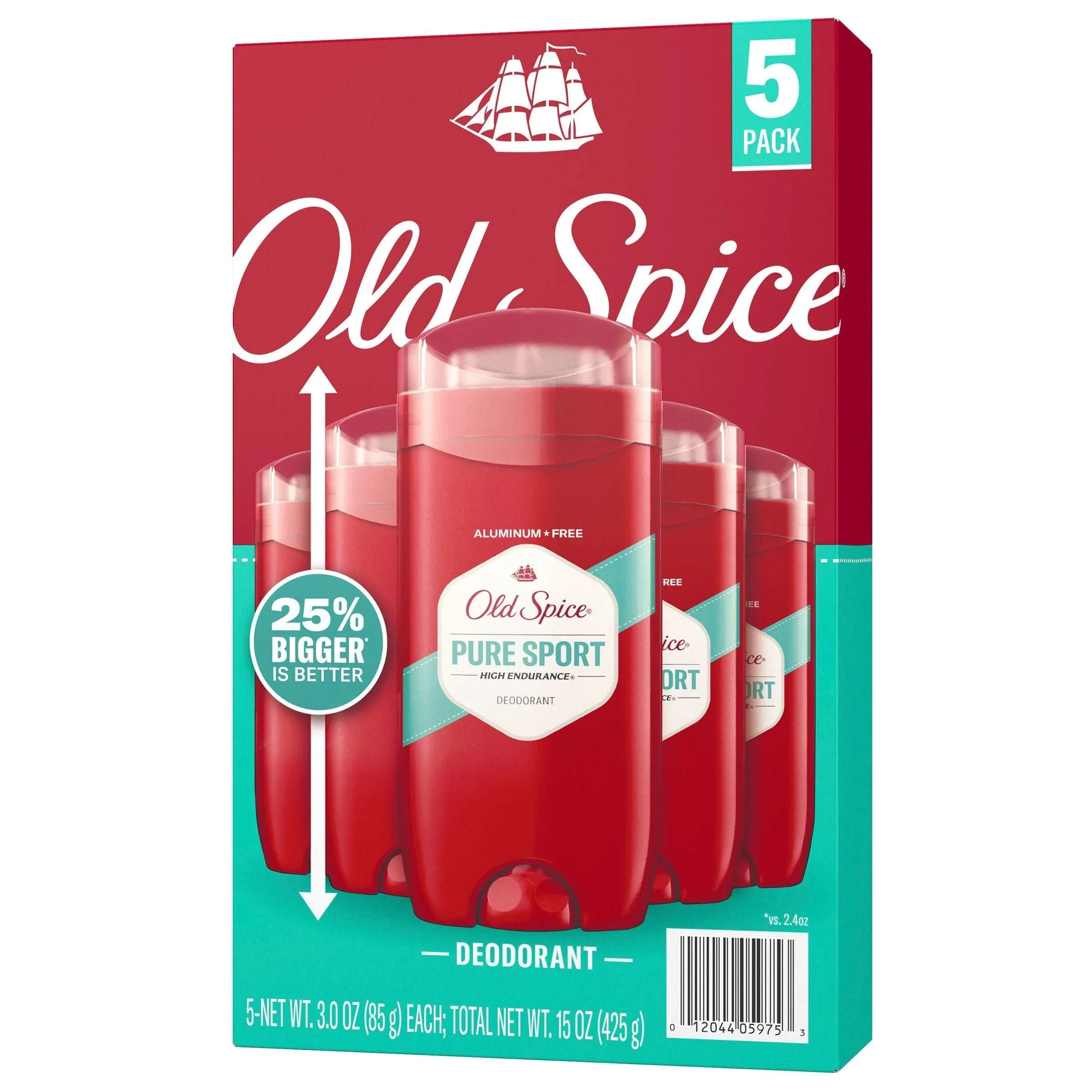 Old Spice Deodorant for Men, Pure Sport High Endurance, 3 oz, 5-pack - USA MEGA SHOP
