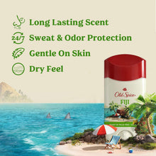 Old Spice Fiji antiperspirant deodorant bottle with red cap