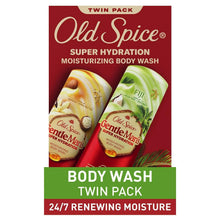 Old Spice body wash twin pack, red and green cartons