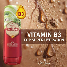Old Spice Gentle Man's body wash bottle, Vitamin B3 droplet graphic