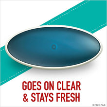 Deodorant applicator disc graphic with dark center and white rim