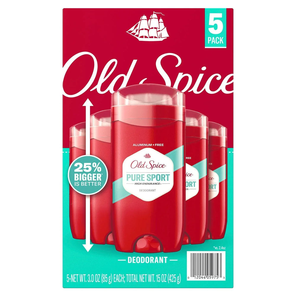 Old Spice High Endurance Deodorant, 48-Hr. Protection, Pure Sport, 3.0 oz., 5 pk. - USA MEGA SHOP
