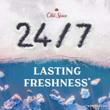 Body wash label close-up with 24/7 lasting freshness text