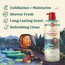 Old Spice GentleMan's exfoliating body wash bottle with red pump