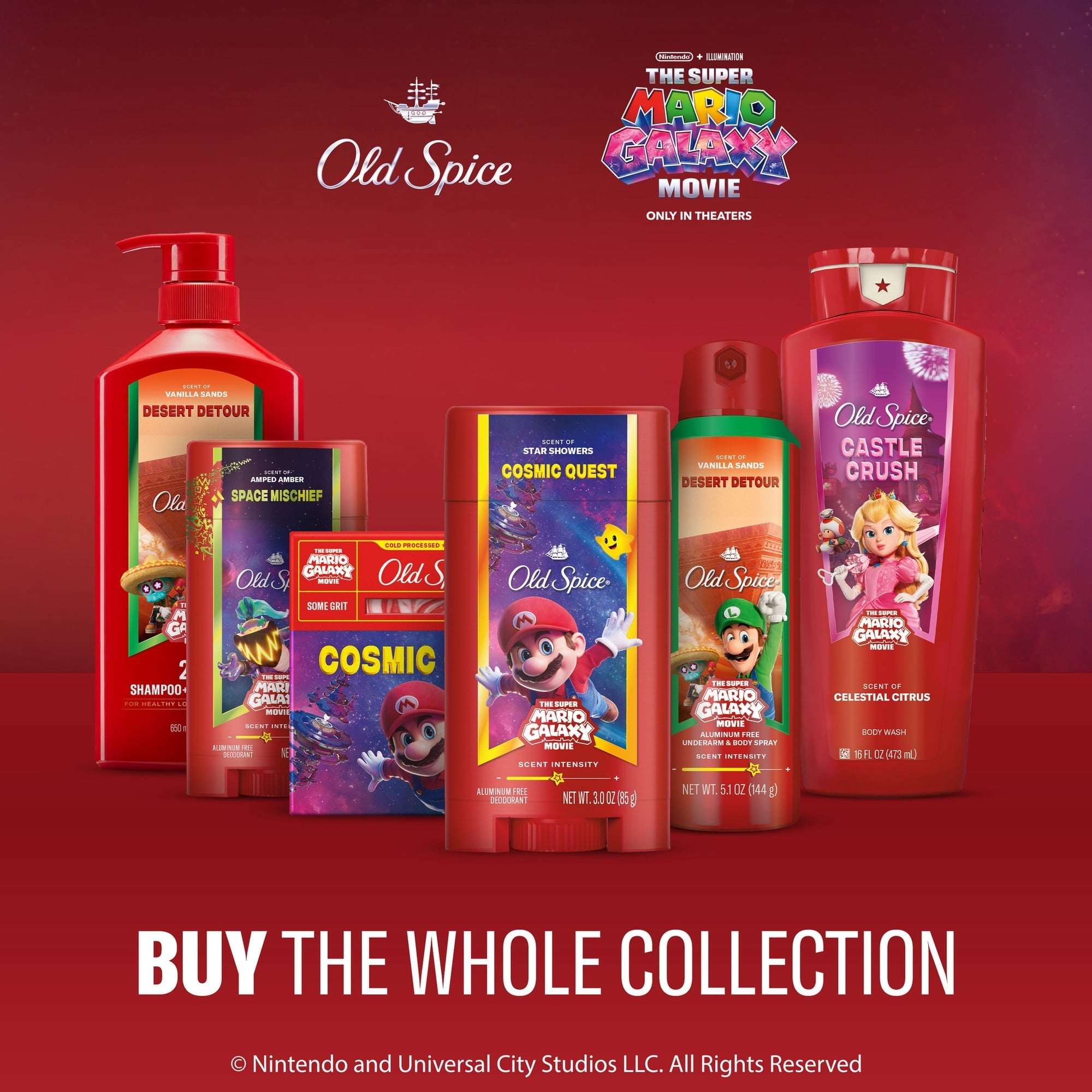Old Spice Men's Cold Processed Bar Soap, Cosmic Quest, Old Spice x The Super Mario Galaxy Movie, 5 oz