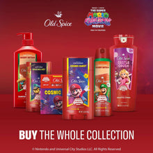 Cosmic Quest bar soap set of multiple bottles and box packages on display
