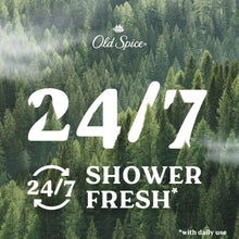 Old Spice Timber body wash 24/7 Shower Fresh promotional graphic