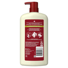 Men's body wash bottle with red pump and beige label on cream bottle