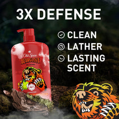 Old Spice Men's Body Wash, Bearglove, Long Lasting Lather, 33.4 fl oz