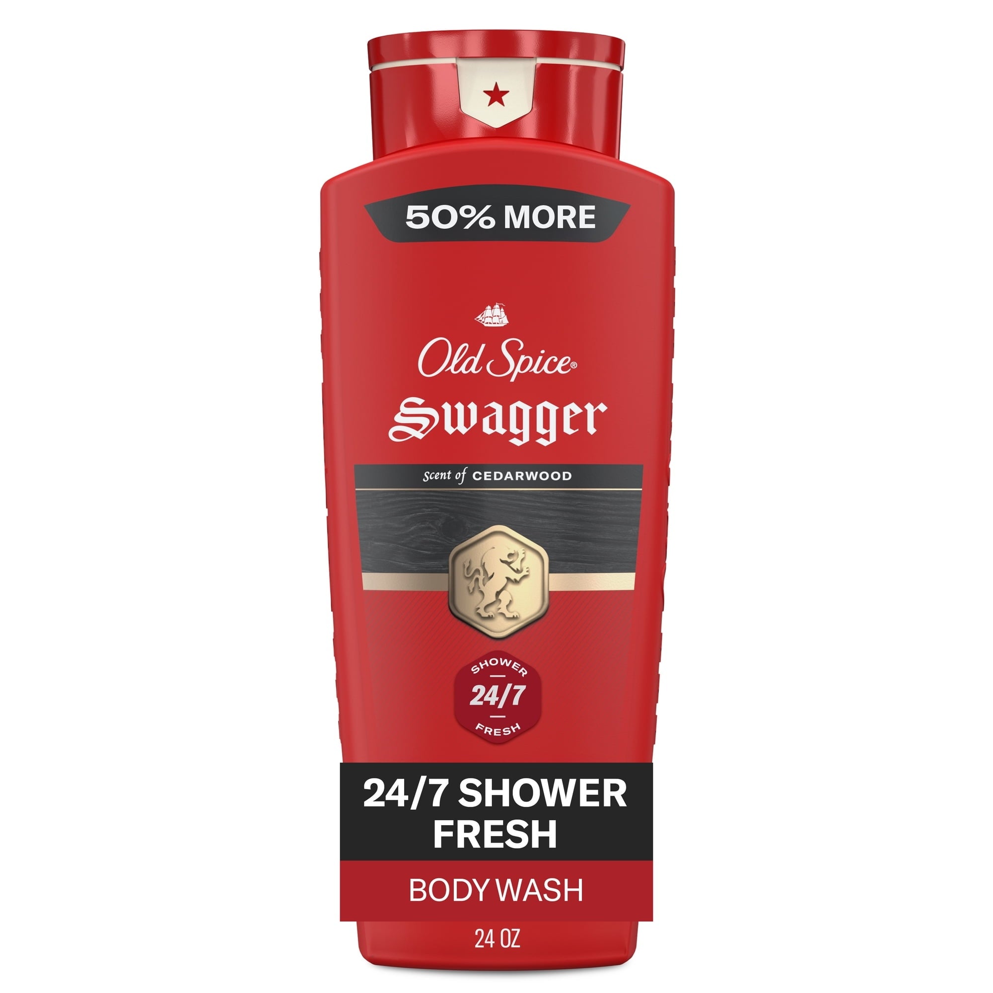 Old Spice Men's Body Wash, Swagger Cedarwood Scent, 24 fl oz